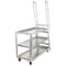 Vestil Hi-Duty Stock Picker Truck, Mold/Rubber, Aluminum, 500 lb Load Capacity, 3 Shelves, 21.875" W SPA-HD-2252 - alternate 2